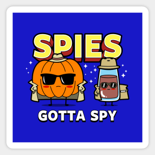 Funny Pumpkin Spice Cute Kawaii Spies Cartoon Funny Meme Magnet